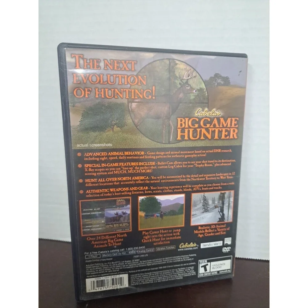 2002 Play Station 2 Cabelas Big Game Hunter Game